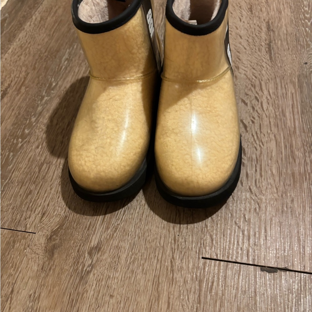UGG Kids Yellow and Black Rain Boots